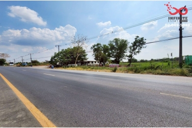 93018, ขายที่ดิน 5 ไร่เศษ ติดถนนรังสิต-นครนายก คลอง 19 องครักษ์ หน้ากว้าง ถมแล้ว