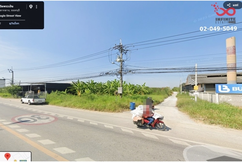 ขายที่ดิน 101 ตร.ว. ถนนบางม่วง-บางคูลัด (วัดพระเงิน) บางกรวย ใกล้วัดป่ามณีกาญจน์ 