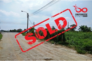 81231, ที่ดิน 300 ตารางวา วัดลาดปลาดุก ติดคลองบางไผ่ ซอยเต็มรักพัฒนา 9