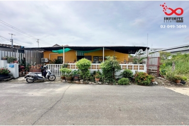 91412, ขายบ้านเดี่ยว 100 ตารางวา ถนนวัดลาดปลาดุก ซอยลียบคลองบางไทร ใกล้รถไฟฟ้าสายสีม่วง