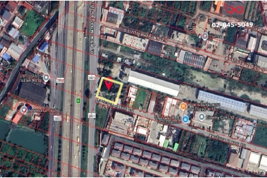 91695, ขายที่ดิน 363 ตร.วา แปลงมุม ติดถนนสุขาภิบาล 2 ใกล้สุวรรณภูมิ  และวงแหวนกาญจนาฯ ผังสีเหลือง เหมาะสร้างโกดัง ออฟฟิศ อพาร์ทเมนต์ 