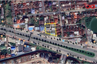 92096, ขายที่ดินถมแล้ว 366 ตร.วา ติดถนนใหญ่เทพรักษ์ บางเขน 