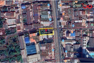 92185, ขายที่ดิน 169ตร.ว.ติดถนนจรัญสนิทวงศ์ บางกอกน้อย แปลงมุม ใกล้ MRT ไฟฉาย